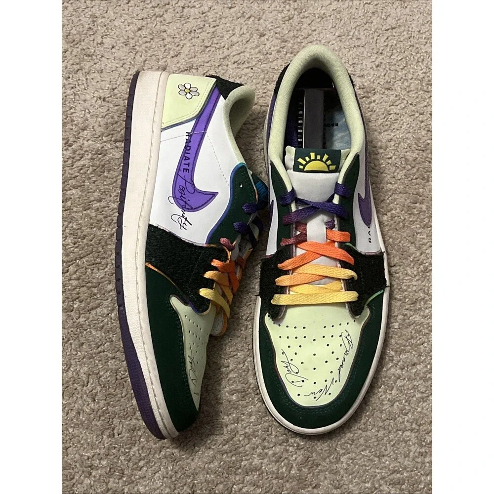 Mens Size 10.5 Nike Air Jordan 1 Retro Low OG Doernbecher Used